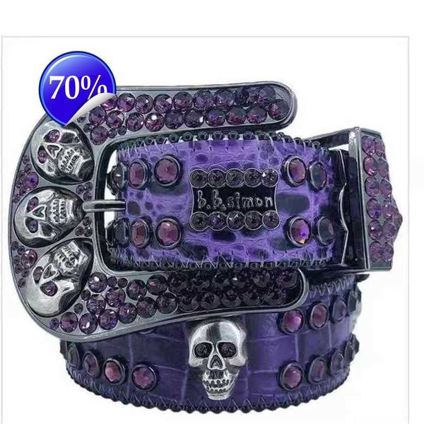 

1Fashion BB Belts for Women Mens Designer Simon Shiny Rhinestones Multicolorl