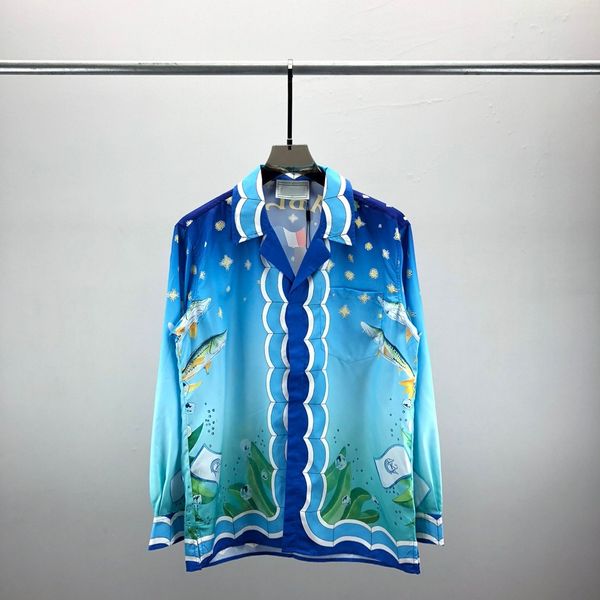 

casablanc long sleeve men designer shirt luxury tshirt men s women designer t shirts fashion casual with brand letter t-shirt size -3xl, White;black