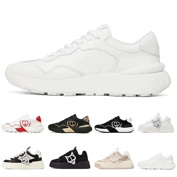 

2023 naked wolfe designer mens casual shoes white black gold red luxury men women fashion platform trainers sports sneakers height increasin