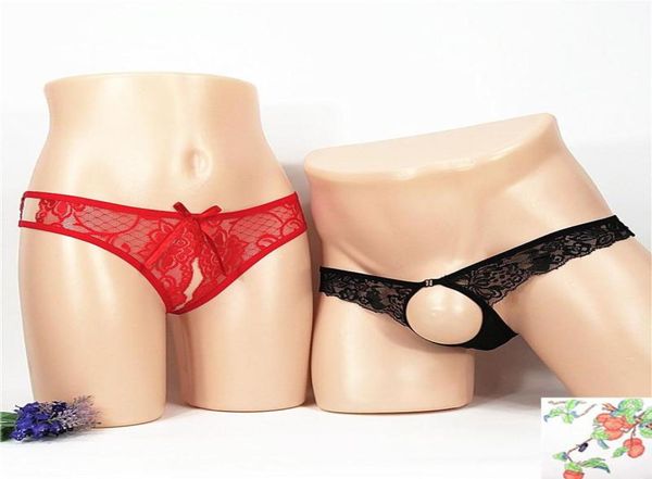 

women039s panties rs687 2pcsset seethrough plus size hollow men039s t pants couple ladies crotchless thong5849516, Black;pink