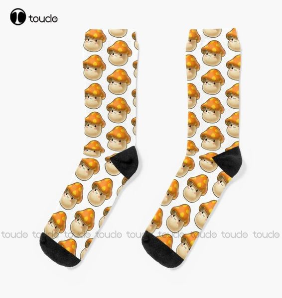 

maplestory mushroom socks volleyball socks personalized custom teen youth socks 360Â° digital print fashion 2206087724176, Black;white