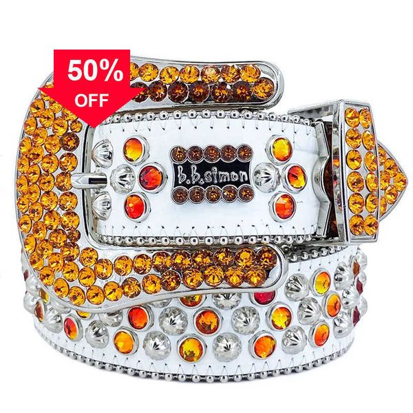 

2Designer Bb Simon Belts for Men Women Shiny diamond belt Black on Black Blue white multicolour with bling rhinestonesd