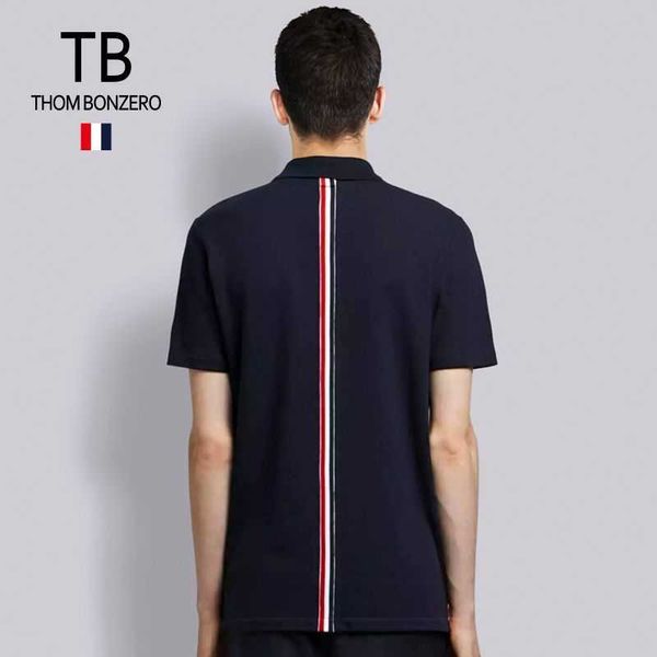 

official ribbon american short sleeve t-shirt polo shirt men's fashion brand pure cotton summer sports half, Black;brown