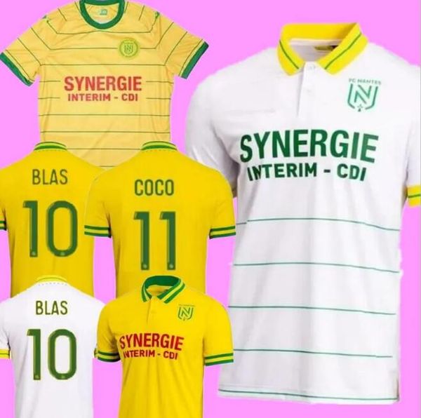 

23 24 nantais maillots fc nantes etoile soccer jerseys special black champions re-edition 2023 2024 m. mohamed blas coco simon football shir, Black;yellow