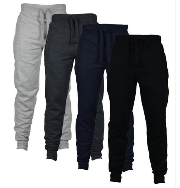 

casual sports jogger pants chinos skinny joggers solid color sweat pant breathable elastic waist fashion men long trousers clothin4298313, Black