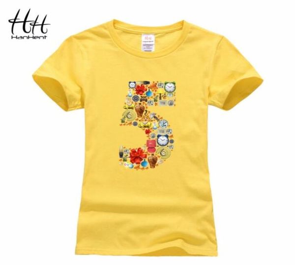 

hanhent funny numbers 5 women t shirts women fashion multicolor tshirt youngirl letter print cotton summer tshirts birthday9803453, White