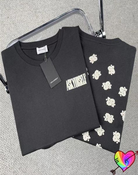 

2022 vintage snowflake tshirt men women 1 foam print graphic tee loose short sleeve1238213, Black;brown