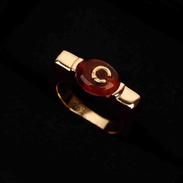 

2023 luxury quality charm punk band ring with red color round shape in 18k gold plated have box stamp ps7489b, Silver
