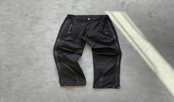 

men039s pants fararchive trousers side laminated zipper stitching men women 11 street functional overalls2872313, Black