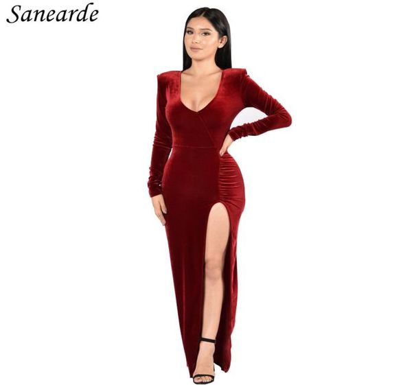 

whole 2017 women velvet vneck night club dress vestidos fashion winter autumn red dresses clubwear solid party dress fe7297268, White;black
