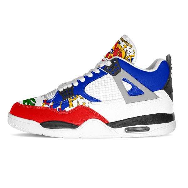

diy basketball shoes mens womens red blue coconut tree trainers outdoor sports 36-46