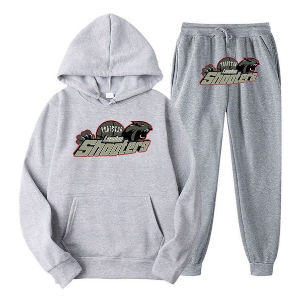 

designer hoodie mens hoodie trapstar tracksuit rainbow hooded embroidery plush letter decoration thick sportswear men and women sportswear s, Gray