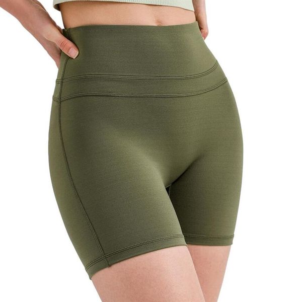 

lu-03 yoga shorts women's gym leggings high waist quick drying biker tennis capris pants running exercise fitness gym clothes249z, Black