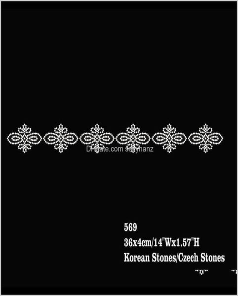 

sewing notions tools apparel 14 inches fix rhine iron on heat transfers sticker lantern lace motif applique 30pcslot6005512, Black