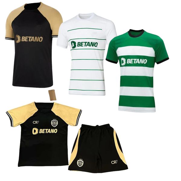

kids kit sporting cp 22 23 24 lisboa soccer jerseys lisbon special coates mathieu jovane sarabia vietto 2023 sporting clube de football shir, Black;yellow