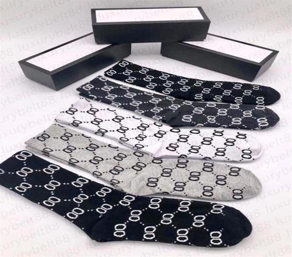 

men four season sports sock fashion 5 pairs set classic women design socks g letter pattern embroidery stocking with 1700944, Black