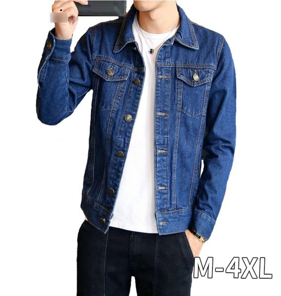 

spring autumn mens denim jacket mens trendy fashion bomber thin ripped denim jacket male cowboy jeans jackets 4xl7686715, Black;brown