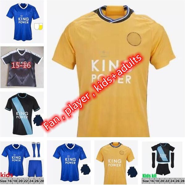 

23 24 leicester home soccer jerseys vardy barnes tielemans vardy maddison ayoze ndidi daka lookman 2023 2024 city football uniforms men kids, Black;yellow