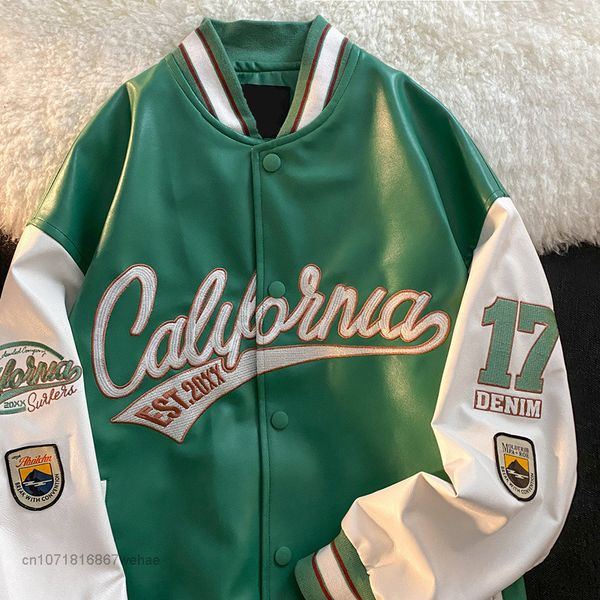 

womens jackets american retro letter embroidery bomer jacket for man and women y2k streetwear vintage coats trend baseball couple loose clot, Black;brown