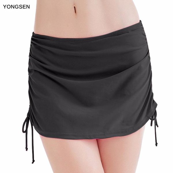 

swimwear yongsen solid bikini bottoms dress swimsuit beach swim skirt short swimwear women bathing suit maillot de bain femme summer, White;black