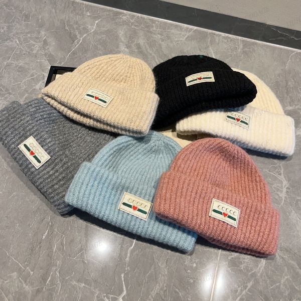 

new designer winter beanies men womens woolen hat kids knitted hats ear protection warm cold cap with classic letter, Blue;gray