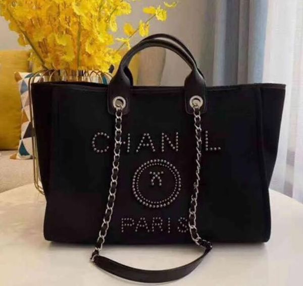 

designer luxury classic beach bags canvas pearl evening bag brand portable shopping large capacity handbag women handbags label backpack lad