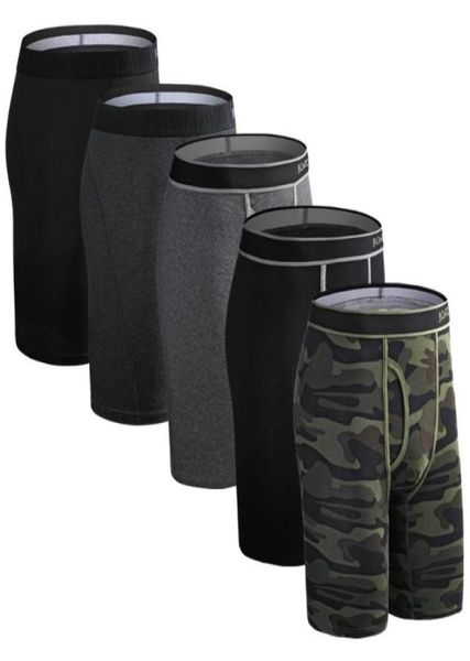 

underpants 5pcs set long boxer men underwear male panties clavin underware calzones boxershorts shorts homme trunk7814436, Black;white