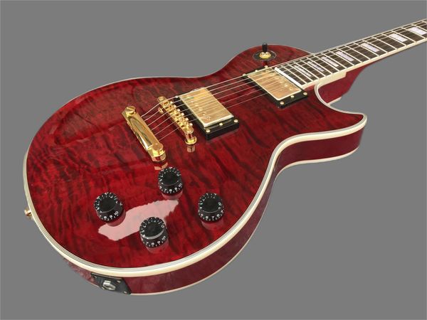 

red tiger 6-string electric guitar, we can customize the guitar
