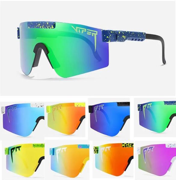 

cycling glasses sunglasses double wides brand polarized mirrored lens tr90 frame uv400 protection wih case with box pit viper, White;black