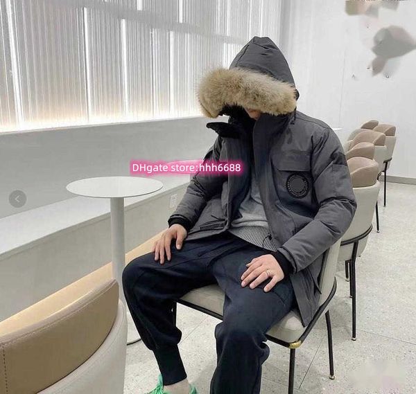 

xaba men's down jacket 08 expedition canada parker couple thick warm coat 90% goose down, Black