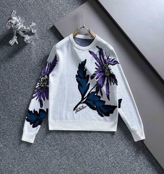 

new aop jacquard letter knitted sweater in autumn / winter 2022acquard knitting machine e custom jnlarged detail crew neck cotton g3er, Black;brown