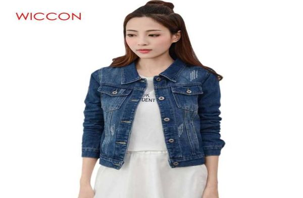 

fashionbrand spirng autumn new denim jacket for women fashion casual vintage jeans clothes jacket women patchwork single breasted4920806, Black;brown