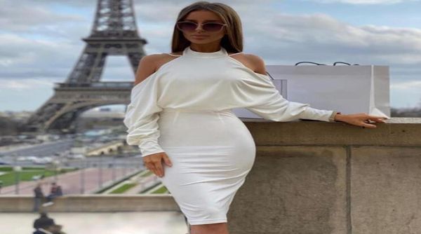 

casual dresses winter luxury long sleeve backless pearl chain black white women dress 2022 designer fashion evening party ves7617198, Black;gray