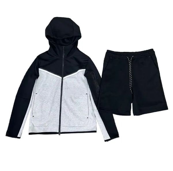 

2023 designer mens tech nikes fleece pants for woman men hoodie techfleece tracksuit jacket loose fashion with bottom casual clothing short, Black
