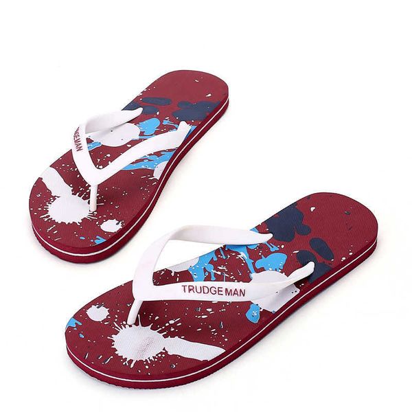 

new outdoor flip flops men's summer fashion non-slip outdoor wear rubber flip-flop sandals and slippers clip beach shoes, Black