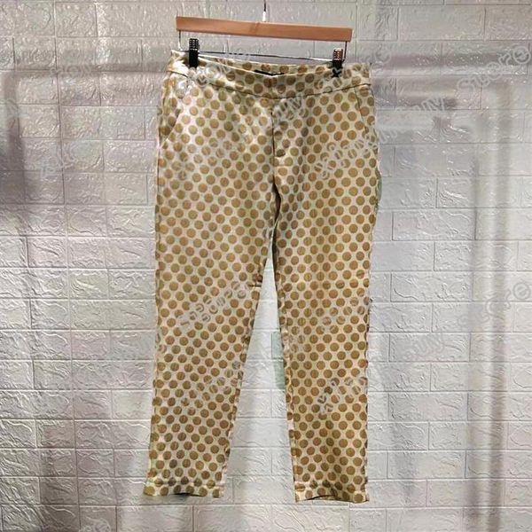 

20ss france latest spring summer fashion italy pant golden brown jacquard men women casual cotton baseball triangle pants blue258l, Black