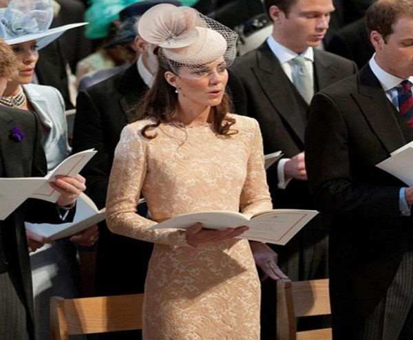 

kate middleton sheath lace celebrity cocktail dress long sleeve party woman formal wear dresses w0439333858, Black;pink