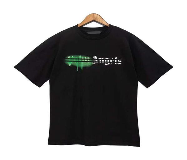 

designer of luxury tshirt brand s angel t shirt pa clothing spray letter short sleeve spring summer tide men and women2211114, White;black