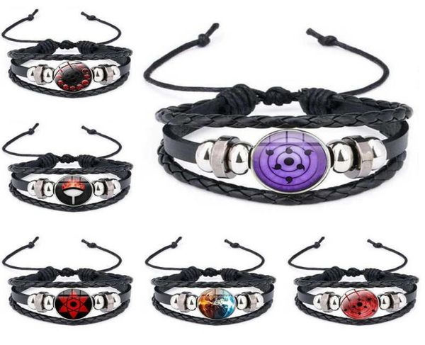 

anime s sharingan eye bracelet vintage figure leather bracelets goth fashion bangle for fans men jewelry gifts 2021 trendy x07065117517, Golden;silver