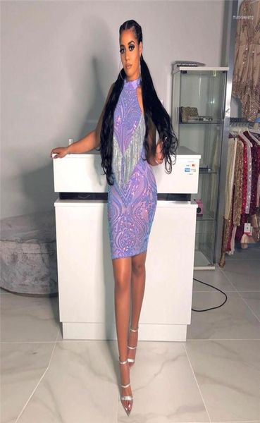 

casual dresses high street women39s dinner summer product recommended sleeveless round neck tassel spliced shiny party dress5938050, Black;gray