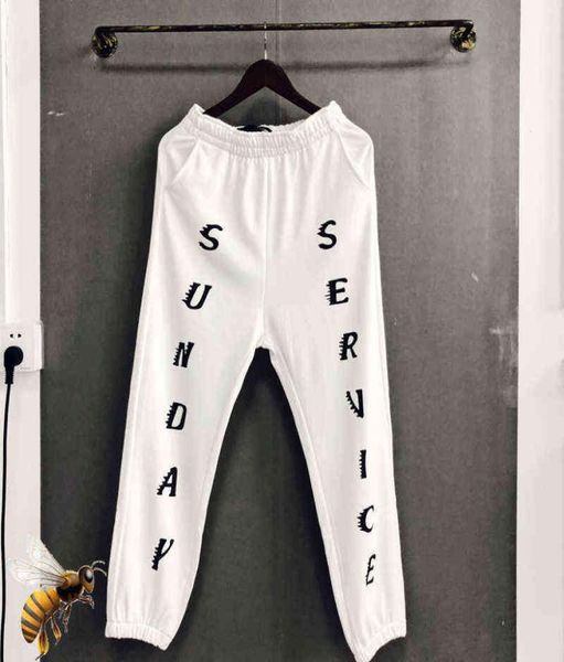 

new west sunday service cpfm sweatpants men women trousers streetwear hip hop sports pants5466176, Black