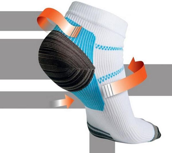 

foot compression sock for plantar fasciitis heel spurs pain sport socks5399890, Black