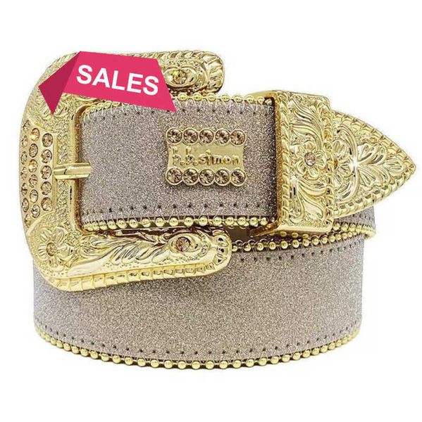

1designer bb belt simon belts for men women shiny diamond on black blue white multicolour with bling rhinestones as giftg, Blue;gray