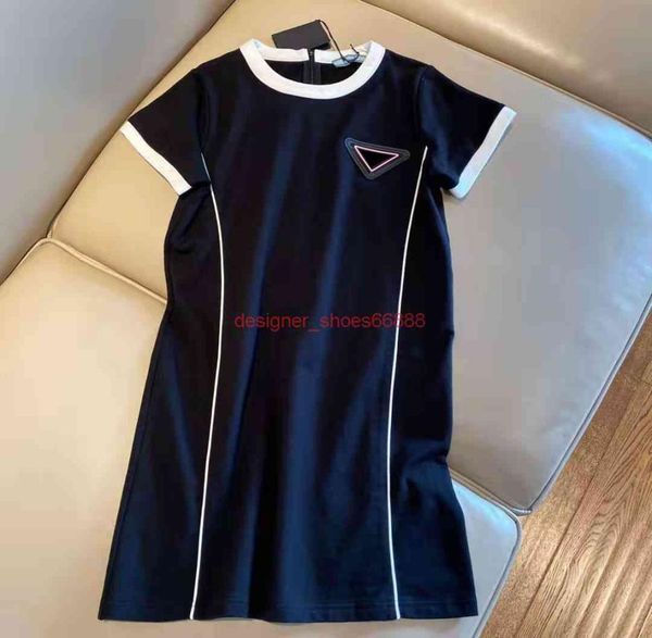 

women dress sleeveless denim shirt for spring summer outwear casual style with budge letter lady slim dresses belt pleated skirt b4727701, Black;gray