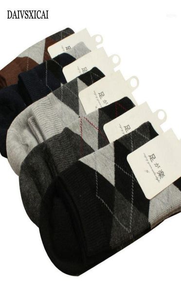 

men039s socks 3pairslot6pieces winter mens cotton diamond long man039s business male fashion14199666, Black