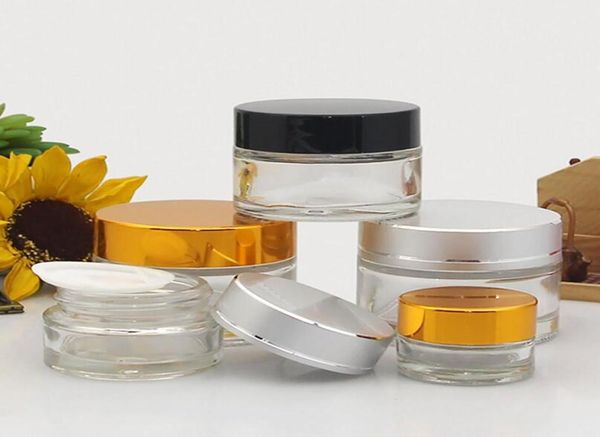 

whole 10 ml clear cosmetic container with aluminum lids10g glass cream jar bottlesample glass jar3969785