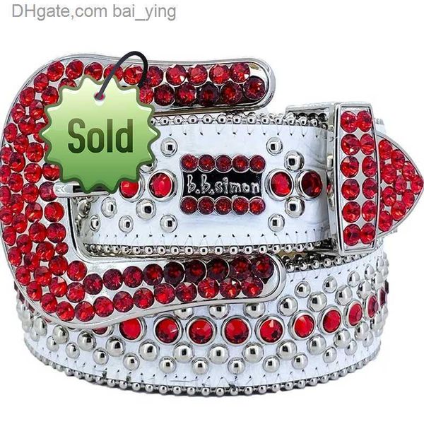 

1Fashion Belts for women mens designer BB belt simon Shiny Rhinestones Multicolor holman01aa