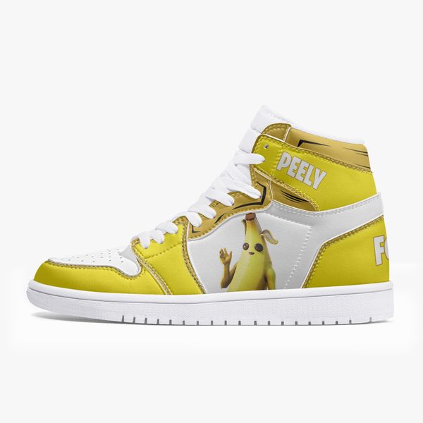 

diy classic outdoor men's and women's basketball shoes trend cartoon popular light yellow fashion casual shoes 534323
