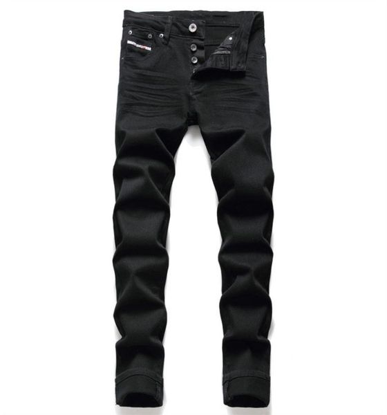 

mens designer jeans multicolor washed slimleg jean button fly slim light weight stretch motocycle denim skinny dyeing plaid pants4919415, Blue