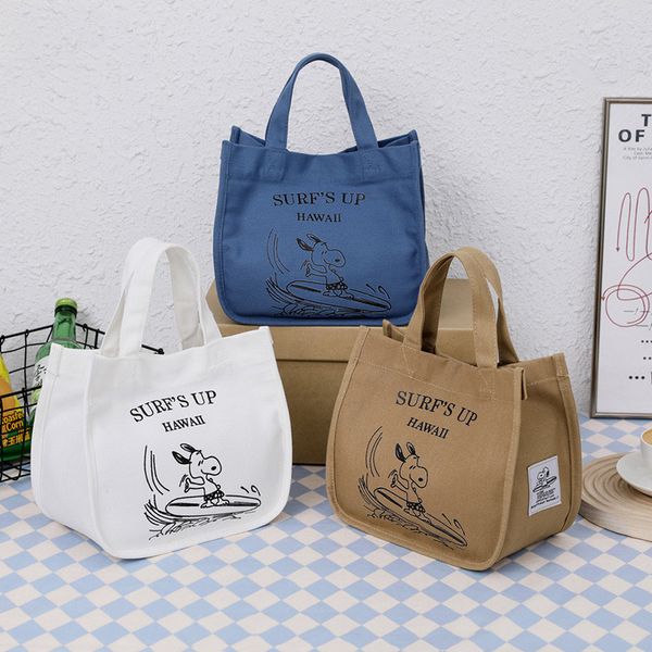 

portable canvas bag retro handheld bag designer bags cartoon mommy bag tote bag canvas bag high capacity women's bag wholesale